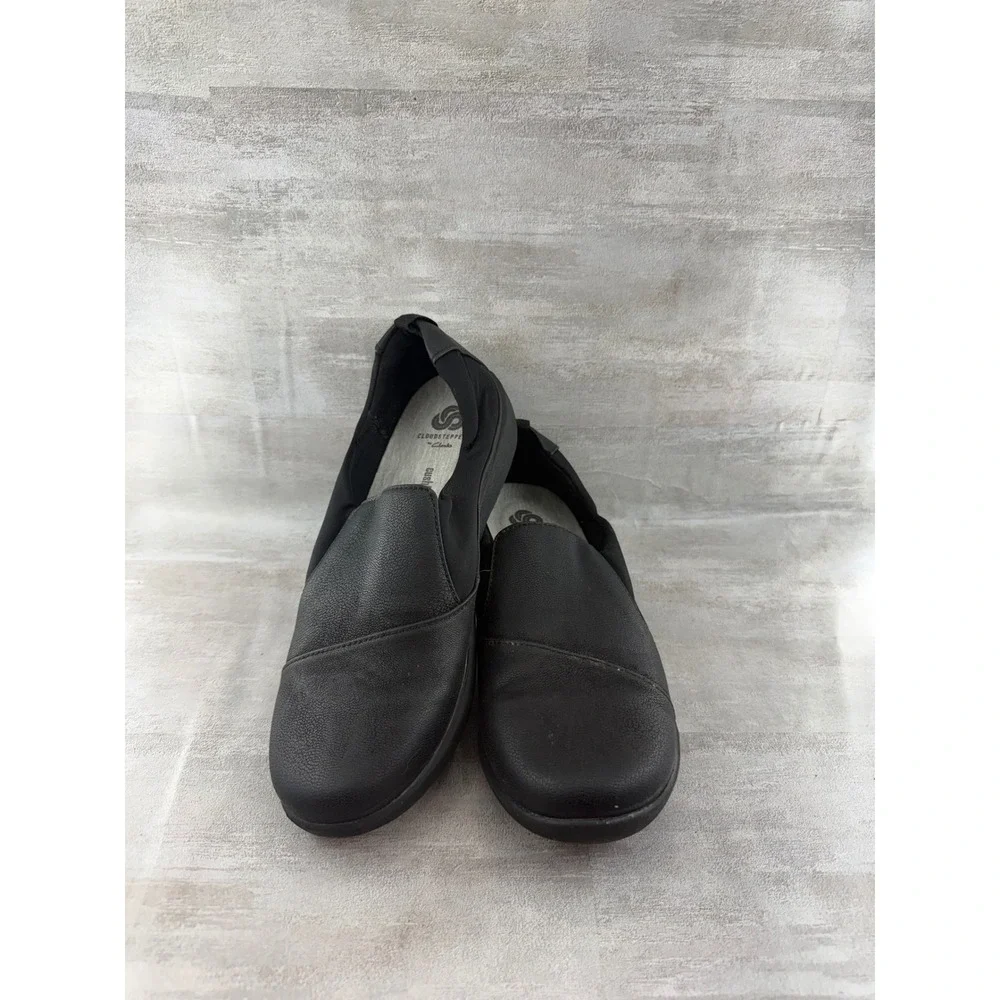 Clarks Cloudsteppers Sillian 2.0 Pace Black Slip On Loafers Women Sz 9.5M